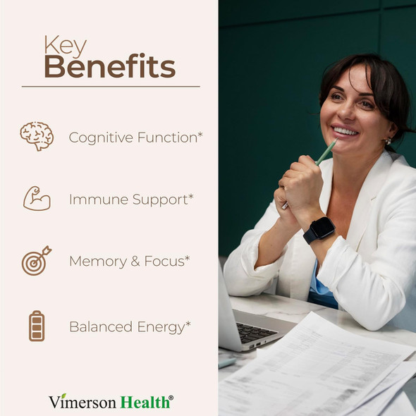 Vimerson Health Lions Mane Supplement Capsules - Mushroom Powder Blend With Lions Mane Powder, Turkey Tail, Shiitake Mushrooms & More. Focus & Energy Supplements For Mood & Immune Support. Non-Gmo. 60 Vegan Capsules Vimerson Health Lions Mane Supplement Capsules - Mushroom Powder Blend With Lions Mane Powder, Turkey Tail, Shiitake Mushrooms & More. Focus & Energy Supplements For Mood & Immune Support. Non-Gmo. 60 Vegan Capsules