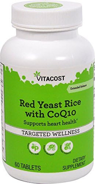 Vitacost Red Yeast Rice 1200 Mg With Coq10 - Extended Release - 60 Tablets Vitacost Red Yeast Rice 1200 Mg With Coq10 - Extended Release - 60 Tablets