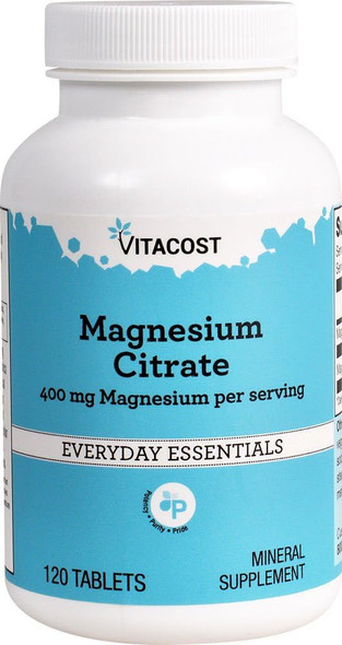 Vitacost Magnesium Citrate - 400 Mg Per Serving - 120 Tablets Vitacost Magnesium Citrate - 400 Mg Per Serving - 120 Tablets