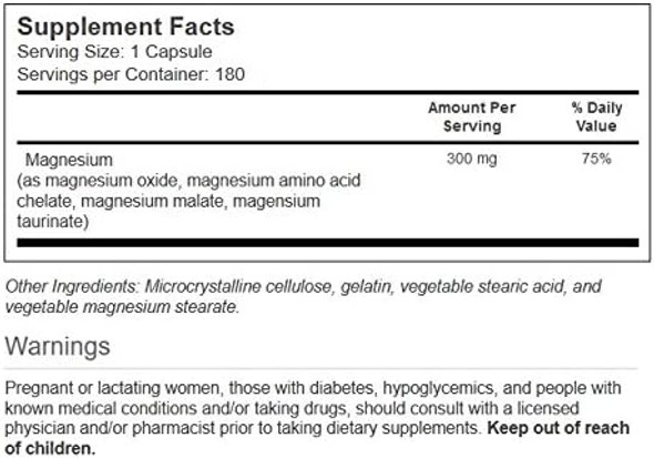Vitacost Magnesium Ultra - 300 Mg - 180 Capsules Vitacost Magnesium Ultra - 300 Mg - 180 Capsules