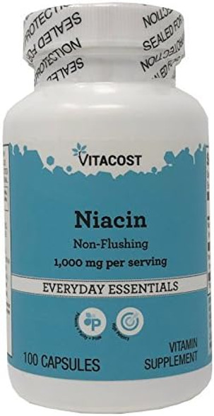 Vitacost Niacin Non - Flushing - 1000 Mg Per Serving - 100 Capsules Vitacost Niacin Non - Flushing - 1000 Mg Per Serving - 100 Capsules
