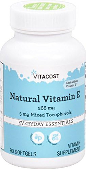 Vitacost Natural Vitamin E -- 268 Mg - 90 Softgels Vitacost Natural Vitamin E -- 268 Mg - 90 Softgels