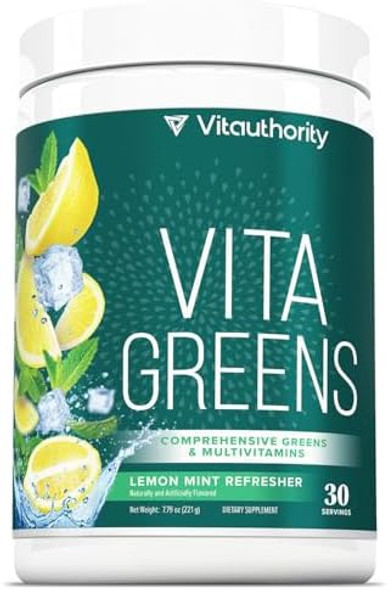 Vitauthority Vita Greens Superfood Powder: Immune And Digestion Support  Enhanced Energy  Daily Multivitamin Blend Vitauthority Vita Greens Superfood Powder: Immune And Digestion Support  Enhanced Energy  Daily Multivitamin Blend