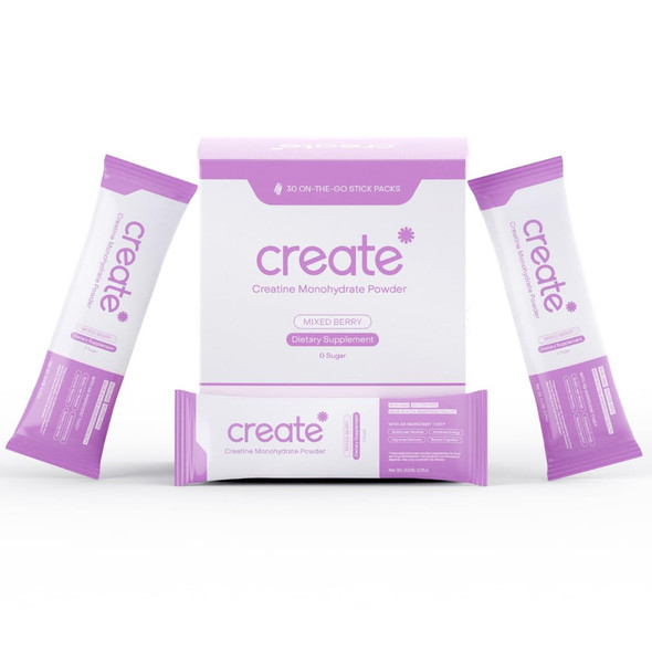 Create Single Serve Creatine Monohydrate Powder – 5g Creapure Creatine | Redefining Strength Energy & Recovery | Sugar-Free Vegan Non-GMO | Mixed Berry | 30 Portable Packets Create Single Serve Creatine Monohydrate Powder – 5g Creapure Creatine | Redefining Strength Energy & Recovery | Sugar-Free Vegan Non-GMO | Mixed Berry | 30 Portable Packets