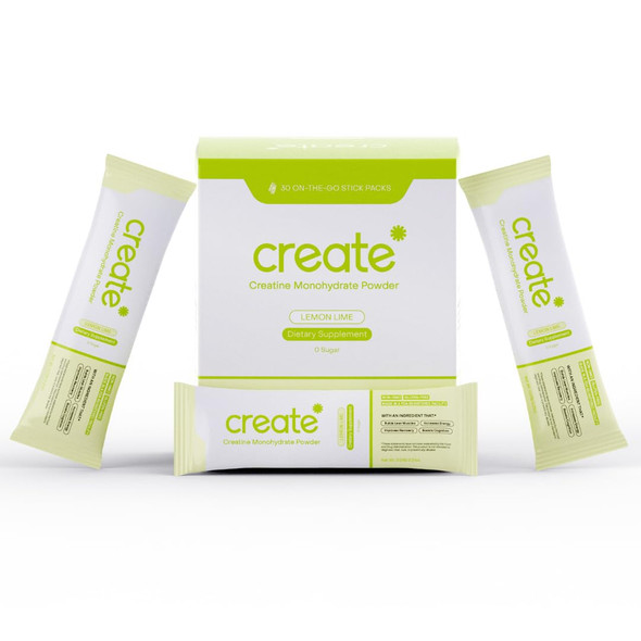 Create Single Serve Creatine Monohydrate Powder – 5g Creapure Creatine | Redefining Strength Energy & Recovery | Sugar-Free Vegan Non-GMO | Lemon/Lime | 30 Packets Create Single Serve Creatine Monohydrate Powder – 5g Creapure Creatine | Redefining Strength Energy & Recovery | Sugar-Free Vegan Non-GMO | Lemon/Lime | 30 Packets