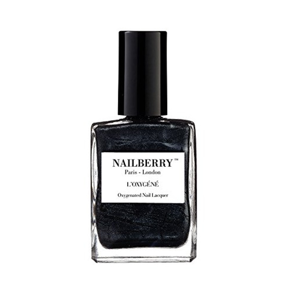 Nailberry L'Oxygéné Oxygenated Nail Lacquer 50 Shades Gray Black Semi-Sheer Nail Polish UV Protected Long-Wear Nail Polish 12- Vegan Halal Cruelty & Gluten 15 ml
