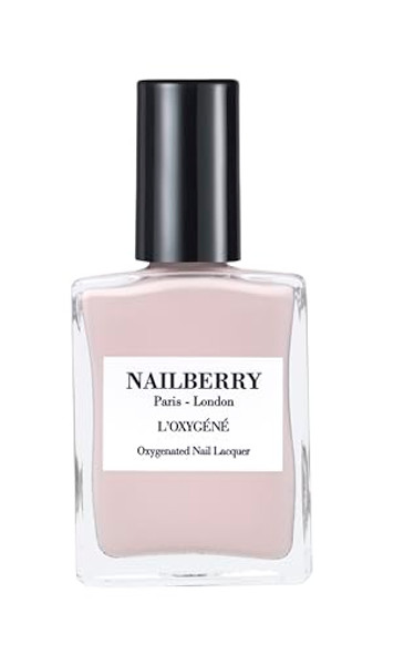 Nailberry L'Oxygéné Oxygenated Nail Lacquer Tokyo Spring Light Nude-Lilac Opaque Polish UV Protected Long-Wear Nail Polish 12- Vegan & Halal Cruelty & Gluten 15ml