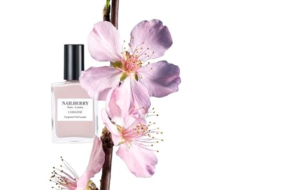 Nailberry L'Oxygéné Oxygenated Nail Lacquer Tokyo Spring Light Nude-Lilac Opaque Polish UV Protected Long-Wear Nail Polish 12- Vegan & Halal Cruelty & Gluten 15ml