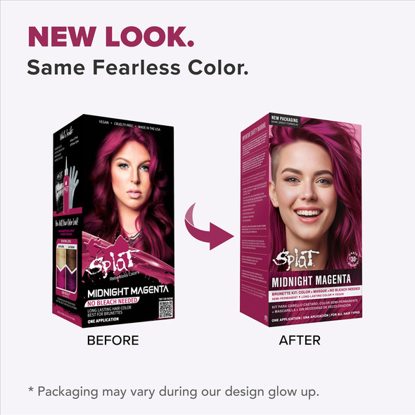 Splat Midnight Magenta Semi Permanent Hair Dye Kit 1 Application Includes Deep Reconstructor Conditioner Lasts 30 Washes No Bleach Required Vegan and  Cruelty Hair Color