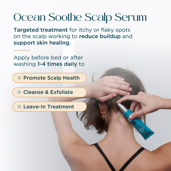 Abundant Natural Health Ocean Soothe Scalp Relief Serum with Highly Concentrated Magnesium Salt for Dry and Flaky Skin, Quick Absorption, All Natural and Fragrance- Leave-In Scalp Treatment, 50mL