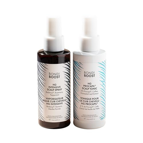 BondiBoost Intensive Spray & Procapil Hair Tonic Power Couple Bundle [4.23 Fl Oz each], Leave In Hair Treatment for Thinning Hair, Lightweight Non-Greasy Formula + Vegan/Cruelty , Australian Made