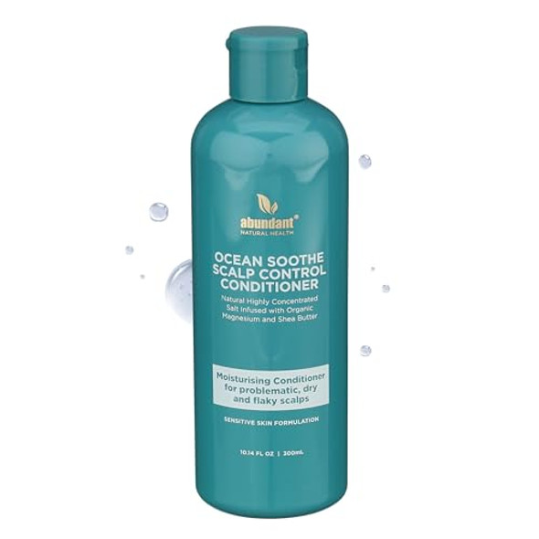 Abundant Natural Health Ocean Soothe Scalp Control Conditioner with Highly Concentrated Magnesium Salt Infused with Shea Butter and Eucalyptus Oil to Moisturize Scalp and Nourish Hair Follicles, 300mL