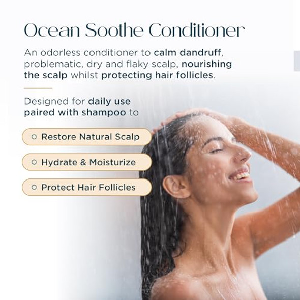 Abundant Natural Health Ocean Soothe Scalp Control Conditioner with Highly Concentrated Magnesium Salt Infused with Shea Butter and Eucalyptus Oil to Moisturize Scalp and Nourish Hair Follicles, 300mL
