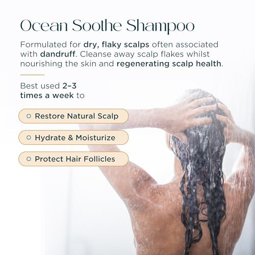 Abundant Natural Health Ocean Soothe Scalp Control Shampoo with Highly Concentrated Magnesium Salt and Cucumber Juice to Hydrate Dry, Flaky Scalps, Nourish and Protect Hair Follicles, 300mL