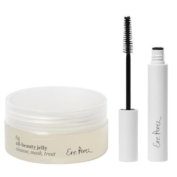 Ere Perez - Avocado Waterproof Black Mascara + Fig All-Beauty Jelly Cleanser BUNDLE Vegan, Cruelty-, Clean Beauty