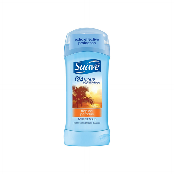 Suave 24 Hour Protection Invisible Solid Anti-Perspirant Deodorant, Tropical Paradise 2.60 oz