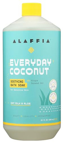 Alaffia Oatmilk And Aloe Coconut Everyday Bath Soak, 32 Fz