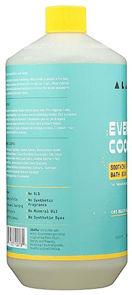 Alaffia Oatmilk And Aloe Coconut Everyday Bath Soak, 32 Fz