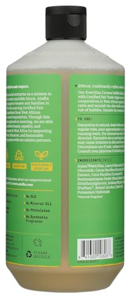 Alaffia Purely Coconut Everyday Bubble Bath, 32 Fz