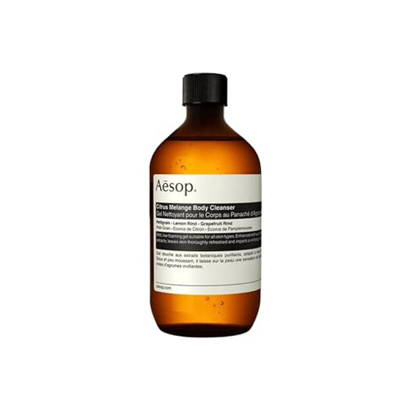 Aesop Citrus Melange Body Cleanser Refill Gentle Low-Foaming Gel Cleanser For Skin Citrus Aroma with Botanical Extracts 16.9 oz / 500 mL