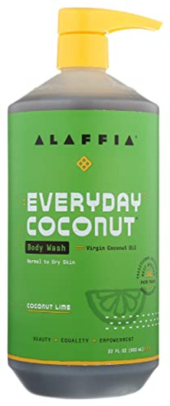 Alaffia Body Wash Ultra Hydrating Normal to Dry Skin Coconut Lime 32 fl oz