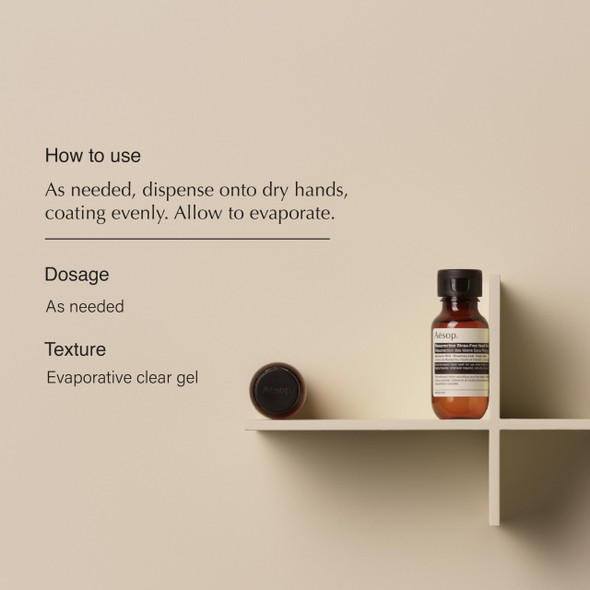 Aesop Resurrection Rinse- Hand Wash Aromatic, Alcohol-Based Gel with Purifying and Hydrating Properties Cleanses without Water 1.7 oz