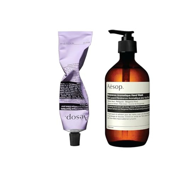 Aesop Reverence Aromatique Hand Wash (16.9 oz) + Eleos Aromatique Hand Balm (2.5 oz) Set of 2
