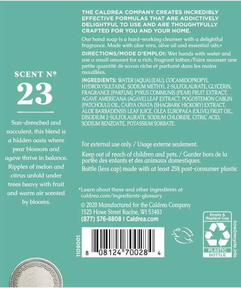 Caldrea Hand Soap Refill, Aloe Vera Gel, Olive Oil And Essential Oils To Cleanse And Condition, Pear Blossom Agave Scent, 32 Oz Caldrea Hand Soap Refill, Aloe Vera Gel, Olive Oil And Essential Oils To Cleanse And Condition, Pear Blossom Agave Scent, 32 Oz