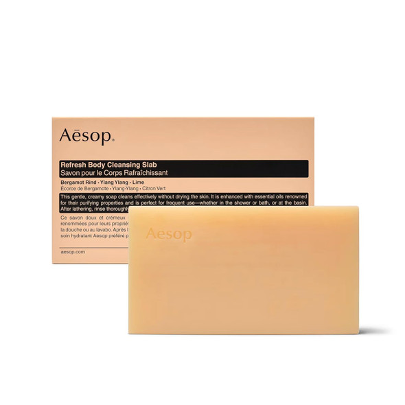 Aesop Refresh Body Cleansing Slab Non-Drying Gentle Bar Soap Boosted With Botanical Oils 10.9oz / 310g