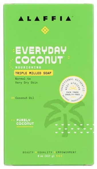ALAFFIA Everyday Coconut Bar Soap, 8 OZ