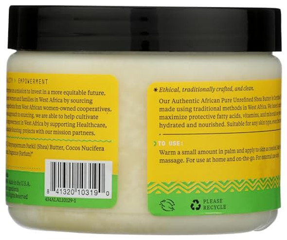 Alaffia Purely Coconut Authentic African Unrefined Shea Butter, 11 Oz Alaffia Purely Coconut Authentic African Unrefined Shea Butter, 11 Oz