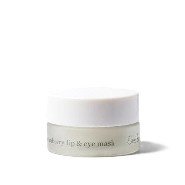 Ere Perez - Natural Cranberry Lip + Eye Mask Moisturize, Hydryate, Protect, Re Green Tea, Lactic Acid, Cucumber, Resveratrol Vegan, Cruelty-, Clean Beauty (.35 oz 10 g)