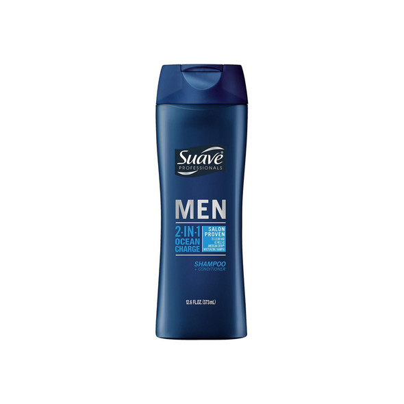 Suave Professionals Men 2-in-1 Shampoo + Conditioner, Ocean Charge 14.50 oz