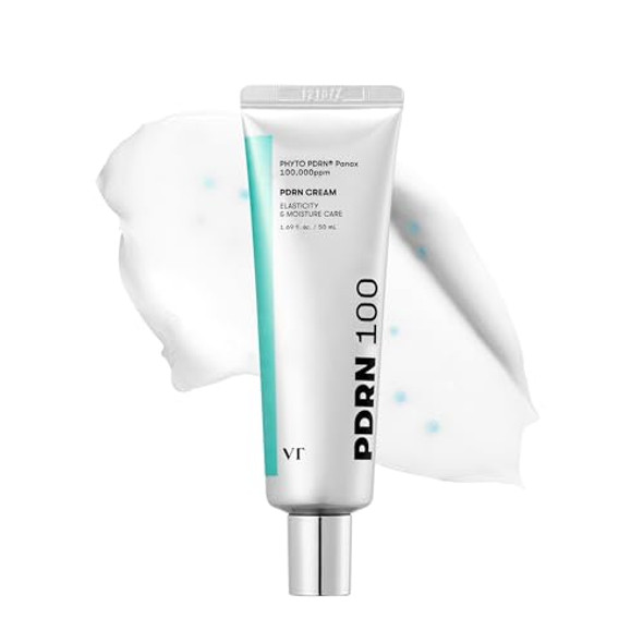 VT COSMETICS PDRN Cream 100, Nourishing & Restorative Moisturizer with 100,000 ppm Vegan PDRN, Lightweight Hydrating Cream for Glowy Glass Skin, Korean Skincare
