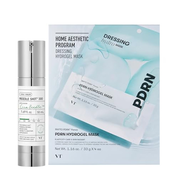 VT COSMETICS Bundle CICA Reedle Shot 300 & PDRN Hydrogel Mask(33gx4ea)