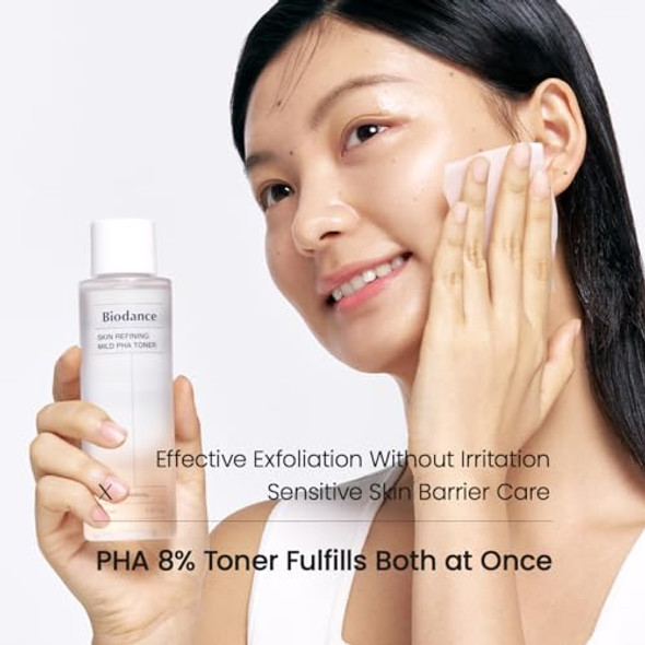 Biodance Skin Refining Mild PHA Toner, Gentle Exfoliating Face Toner for Sensitive Skin with Ceramides & NMF 5.07 fl.oz,150ml
