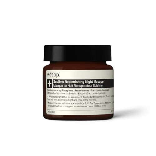 Aesop Sublime Replenishing Night Masque Hydrating Masque with Vitamins B, C, E, and F Overnight Mask for Dry, Dehydrated, Dull, Patchy Skin 2.1oz / 60mL