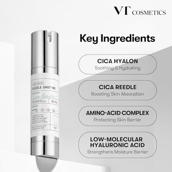 VT COSMETICS Cica Reedle Shot 100&PDRN 100 Essence&PDRN Hydrogel Mask 4pcs