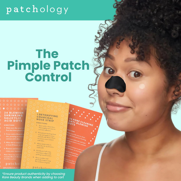 Patchology Breakout Box 3-in-1 Pimple & Acne Spots Treatment Patch Kit with 3 Nose Strips, 24 Salicylic Acid Dots, and 24 Hydrocolloid Dots - For Men and Women - Dark Spot Patches for Face