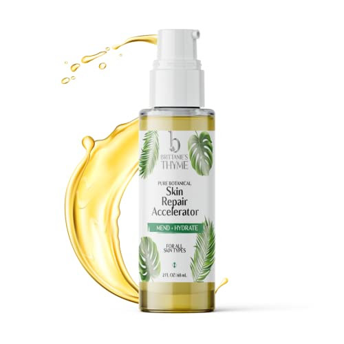 Brittanie's Thyme Skin Repair Accelerator For C Section Recovery, Scars and Stretchmarks Natural, Non-Toxic Healing Treatment, Dermatologist Recommended, Deeply Nourishes, Reduces Wrinkles