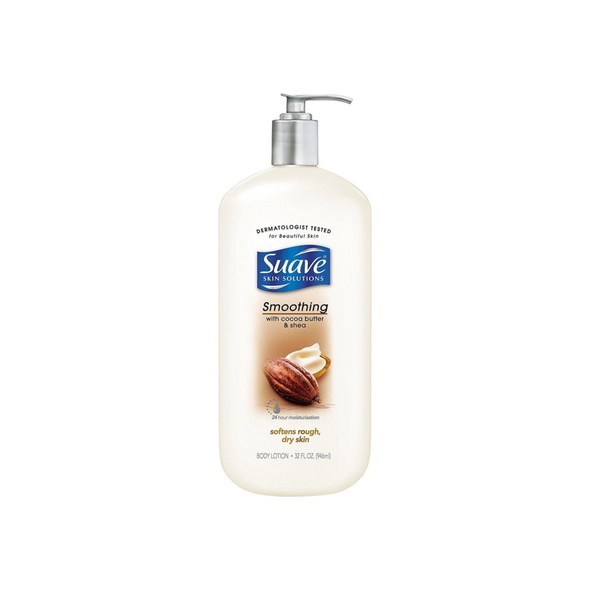 Suave Skin Solutions Body Lotion, Smoothing with Cocoa Butter with Shea 32 oz