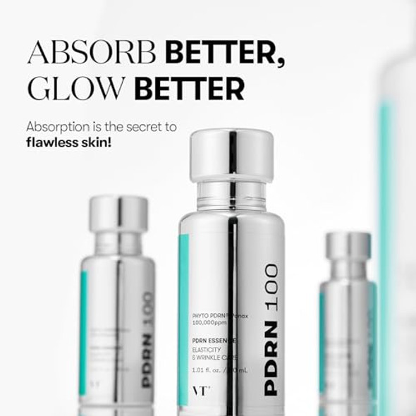 VT COSMETICS PDRN 100 Essence & Reti-A Reedle Shot 100, Skin Restoration, Recovery, Retinol Exosome Microneedling Serum, Korean Skin Booster