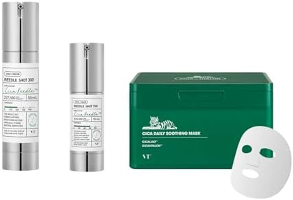 VT COSMETICS CICA Reedle Shot 300 & 700 Essence + Daily Soothing Mask