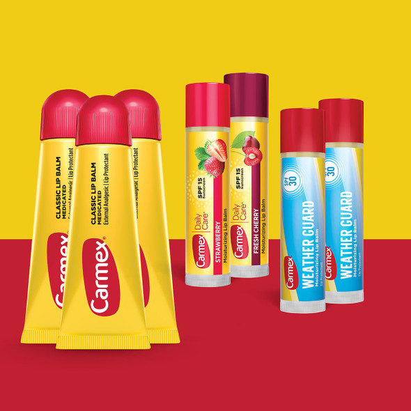 Carmex Weather Guard Moisturizing Lip Balm Stick, SPF 30 Sunscreen Broad Spectrum, 6 Count (6 Packs of 1)