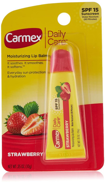 Carmex Daily Care Lip Balm Strawberry SPF 15 0.35 oz (Tube in Blister Pack) Carmex Daily Care Lip Balm Strawberry SPF 15 0.35 oz (Tube in Blister Pack)