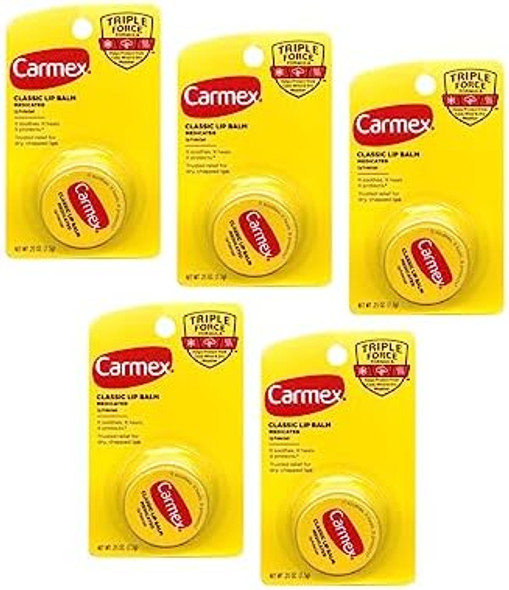 Carmex Jar Lip Balm 0.25 Oz. - Pack of 5