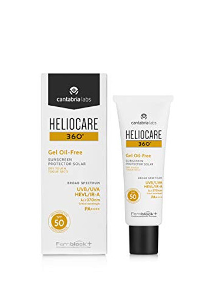 Heliocare 360 Oil- Gel SPF50 50ml / Gel Sunscreen For Face/Daily UVA UVB Visible light Infrared-A Anti-Ageing Sun Protection