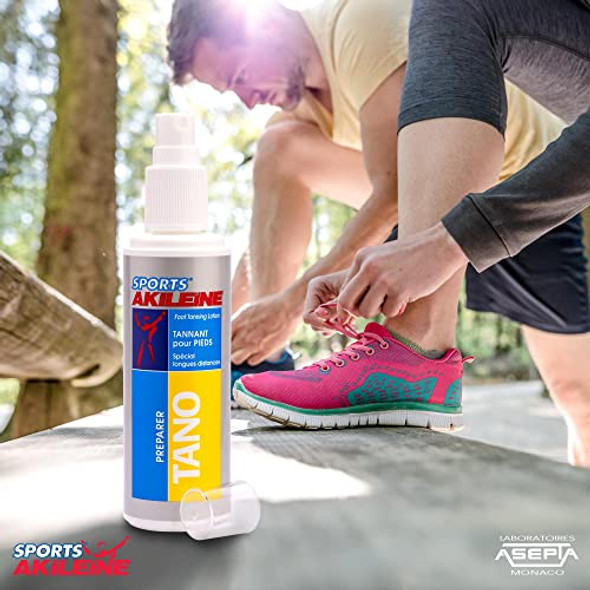 Akileïne Sports Foot Lotion 100ml - Tanning & Conditioning Cream for Resilient Dry Feet, Moisturizing Foot Care for Endurance Sports