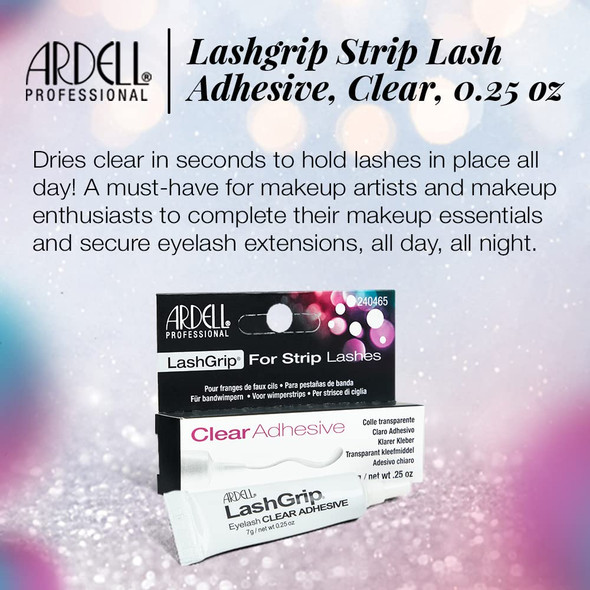 Ardell Lashgrip Strip Adhesive, Clear, 0.25 Ounce