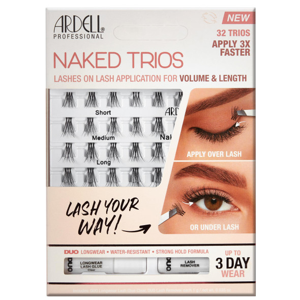 Ardell Lashes Trios Kit, 32 Trios, 1 pack